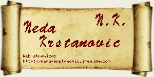 Neda Krstanović vizit kartica